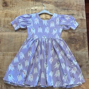 Puff Twirl Dress in Girly Ghost-Purple Ollie Jay 4T